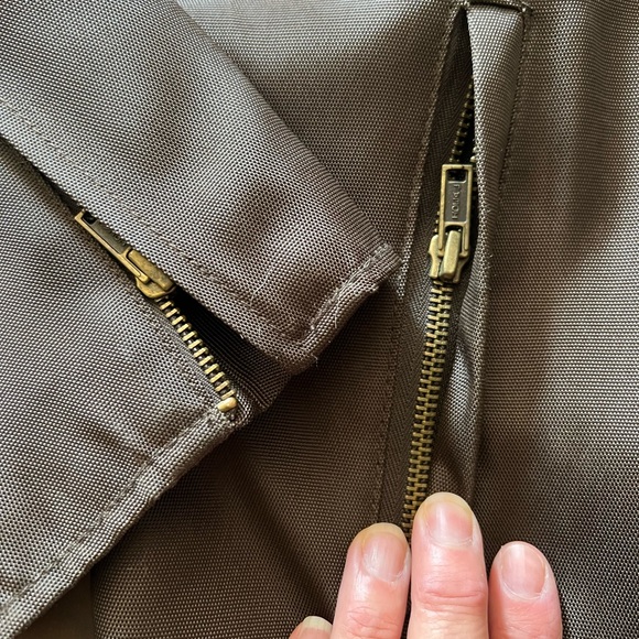 Men’s brown canvas style jacket with genuine leather trim by Wilson’s leather - Picture 13 of 13